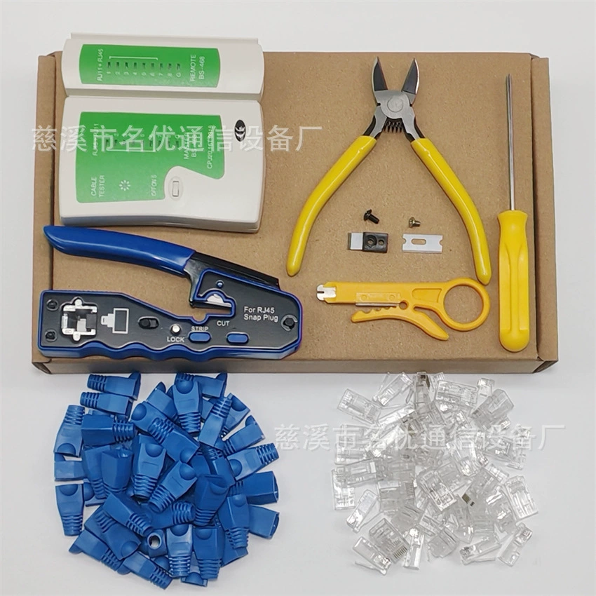 RJ45 сквозное отверстие хрустальная головка тестер сети зачистки нити нож сетчатый зажим комбинированный набор сквозных отверстий сетчатый провод плоскогубцы