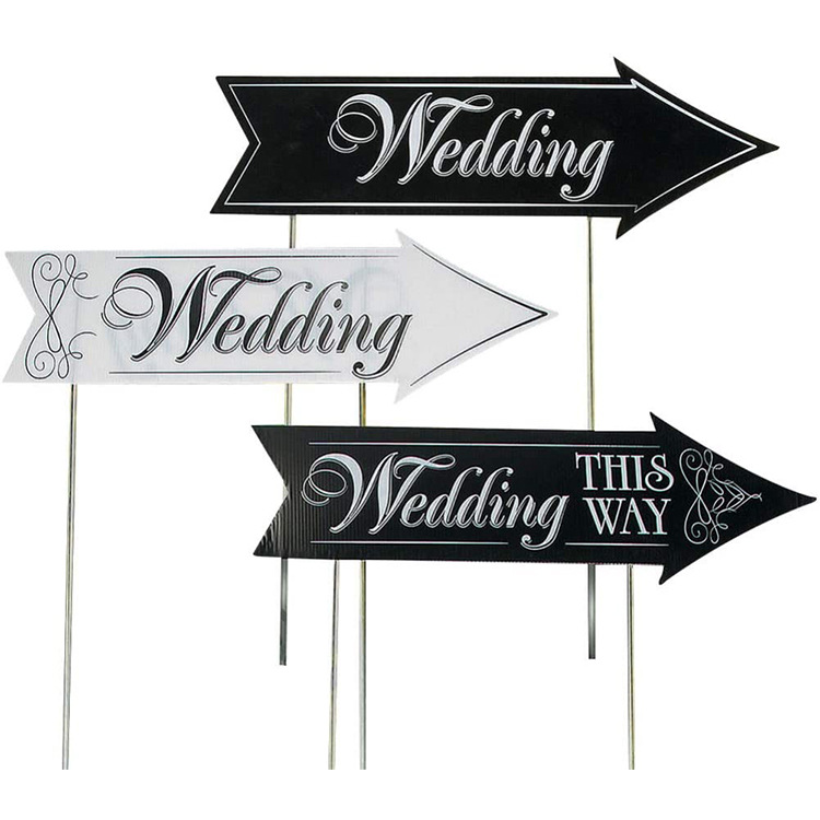 Guía de boda de madera signo de inserción de tarjeta Billboard accesorios de hierba al aire libre inserción de tarjeta decoración de madera Flecha