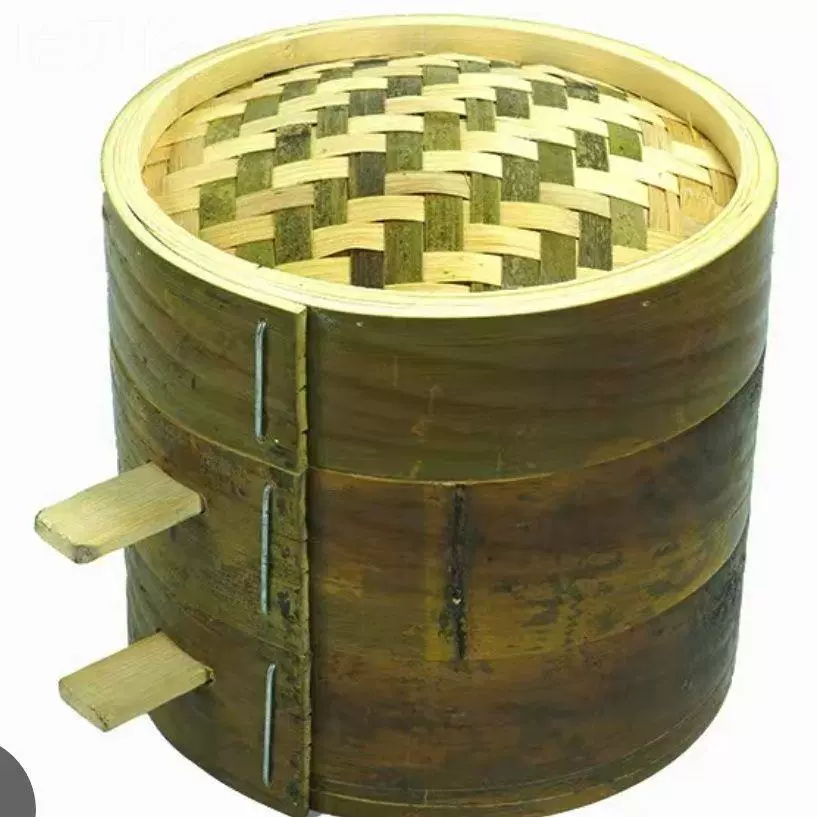 Маленькая бамбуковая пароварка с углубленной корзиной, полностью бамбуковый клей для зеленой кожи, небольшие булочки на пару для домашнего использования, без мастерства, полная версия, другие.