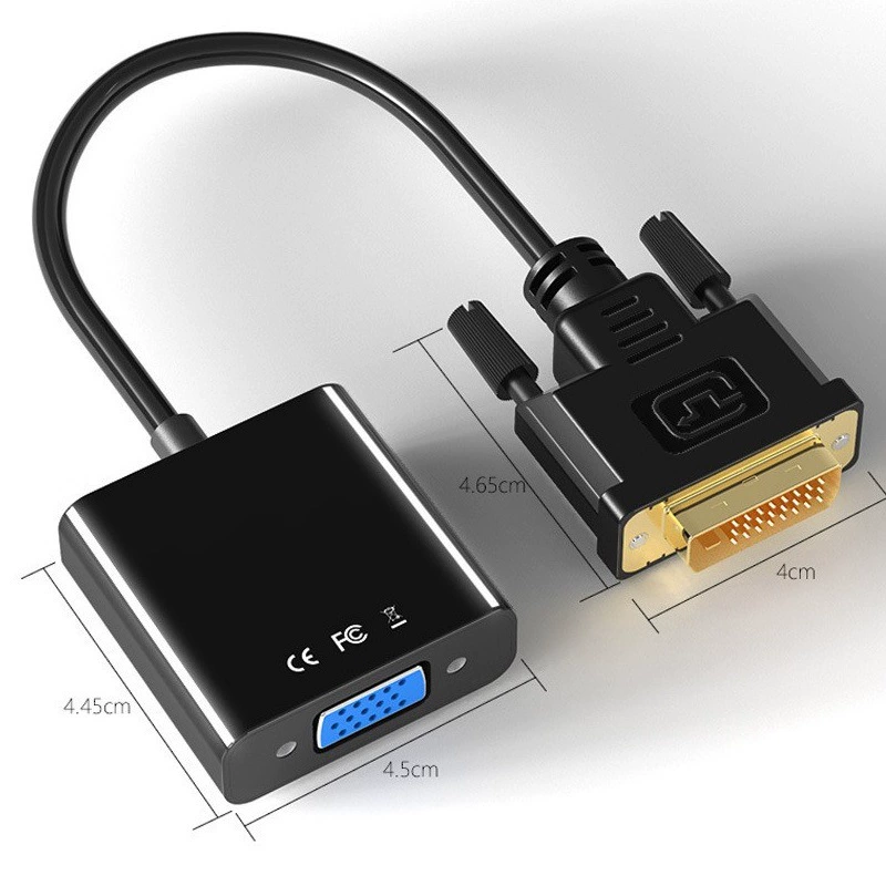 Кросс-бортной 24+1DVI к VGA роторный кабель, преобразователь DVI в VGA с поддержкой чипа 1080P HD