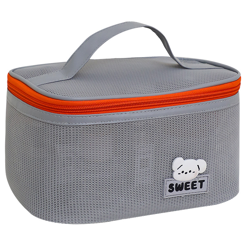 Bolsa de cosméticos de gran capacidad, bolsa de almacenamiento portátil de viaje, caja de equipaje de viaje, bolsa hueca semicircular pequeña al por mayor