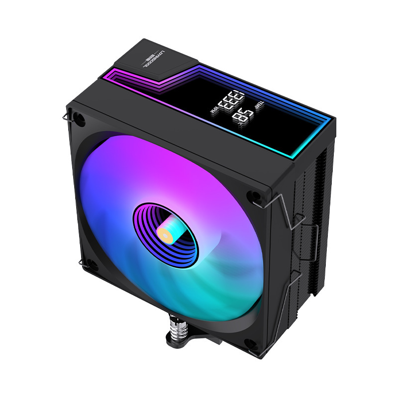 LOVINGCOOL 6 銅管デジタルディスプレイ CPU ラジエーター ARGB ヒートパイプ冷却 AMD シャースリアルタイム速度空冷|undefined