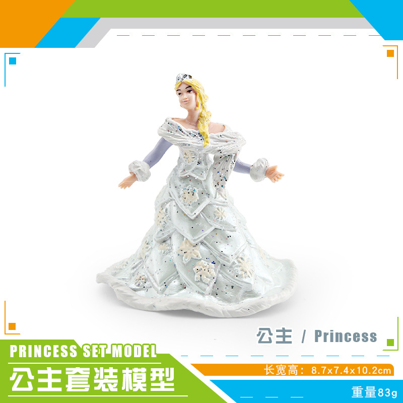 Simulación transfronteriza cuento de hadas modelo de muñeca rompecabezas PVC sólido princesa reina decoración de personajes juguetes