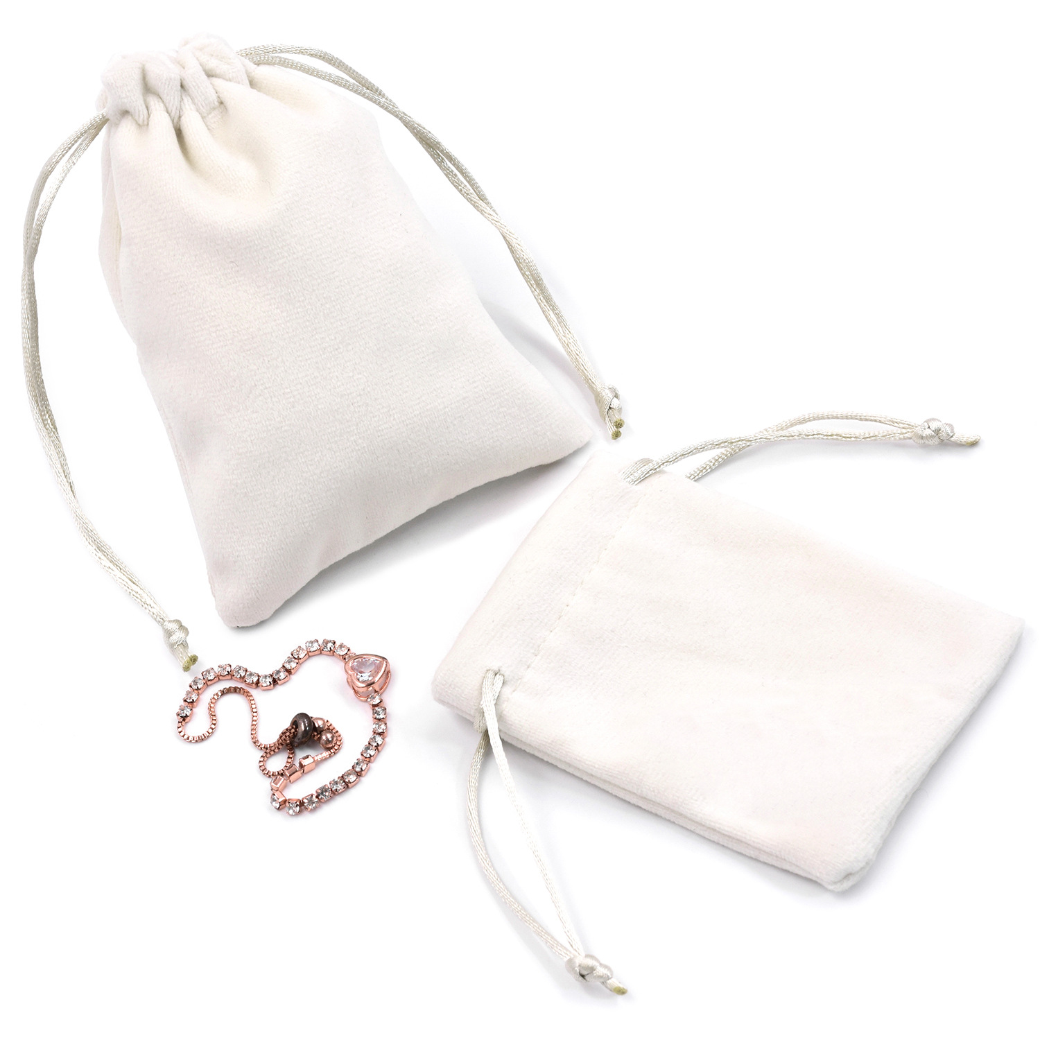 Bolsillo con cordón de franela, almacenamiento de joyas, bolsa de franela Lisi de alta gama, barra de labios, bolsa de joyería de joyería, spot al por mayor