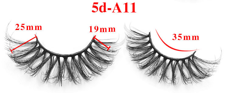 25mm Three Dimensional Lengthened Thick Exaggerated Mink-like False Eyelashes display picture 2