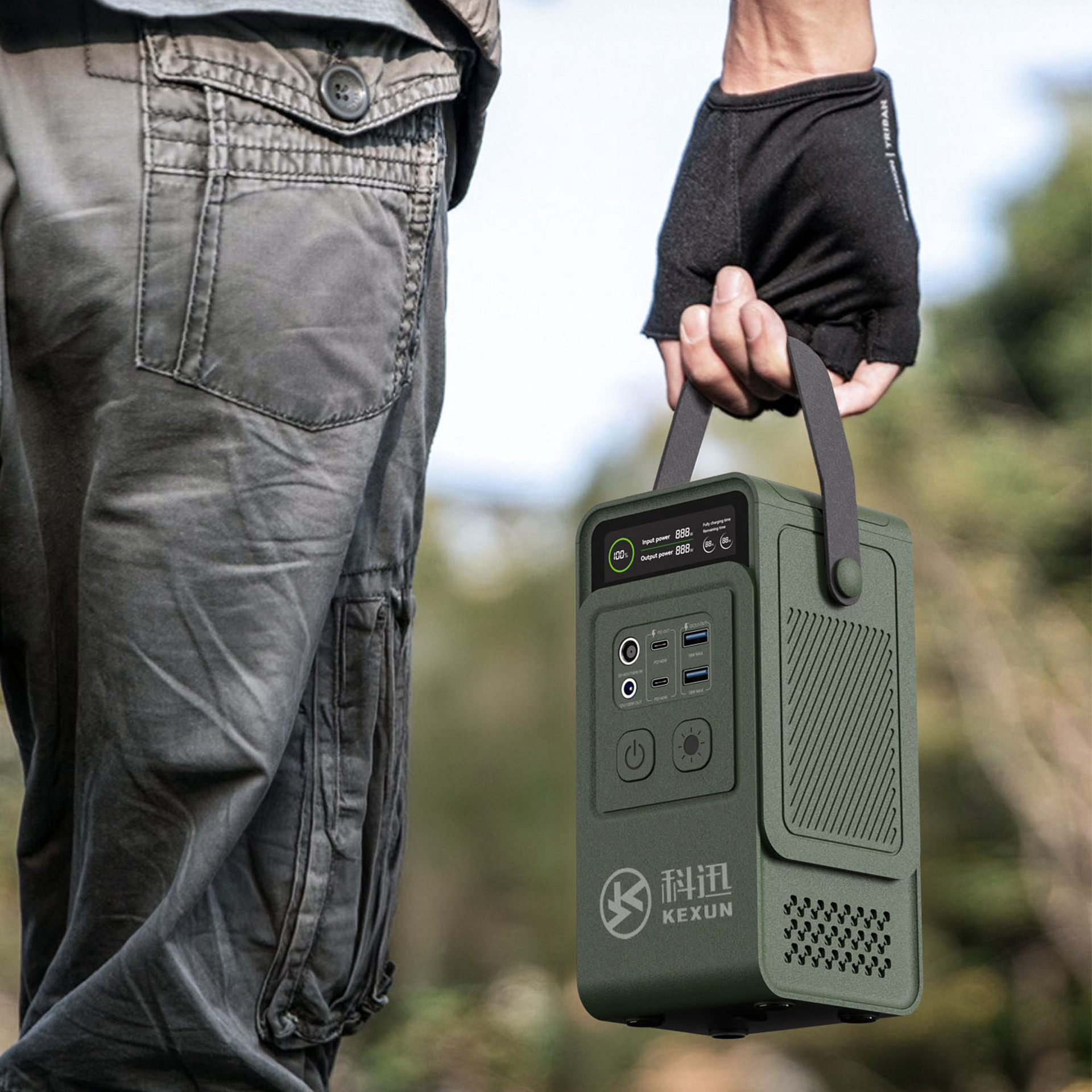 200W fuente de alimentación móvil portátil al aire libre fuente de alimentación de emergencia de almacenamiento de energía doméstica