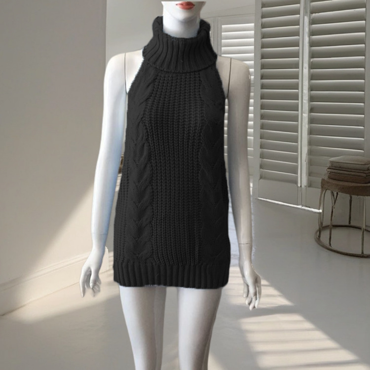 Lencería sexy europea y americana nuevo uniforme seductora Linda nueva chica backless trabajo boca sexy suéter comercio exterior