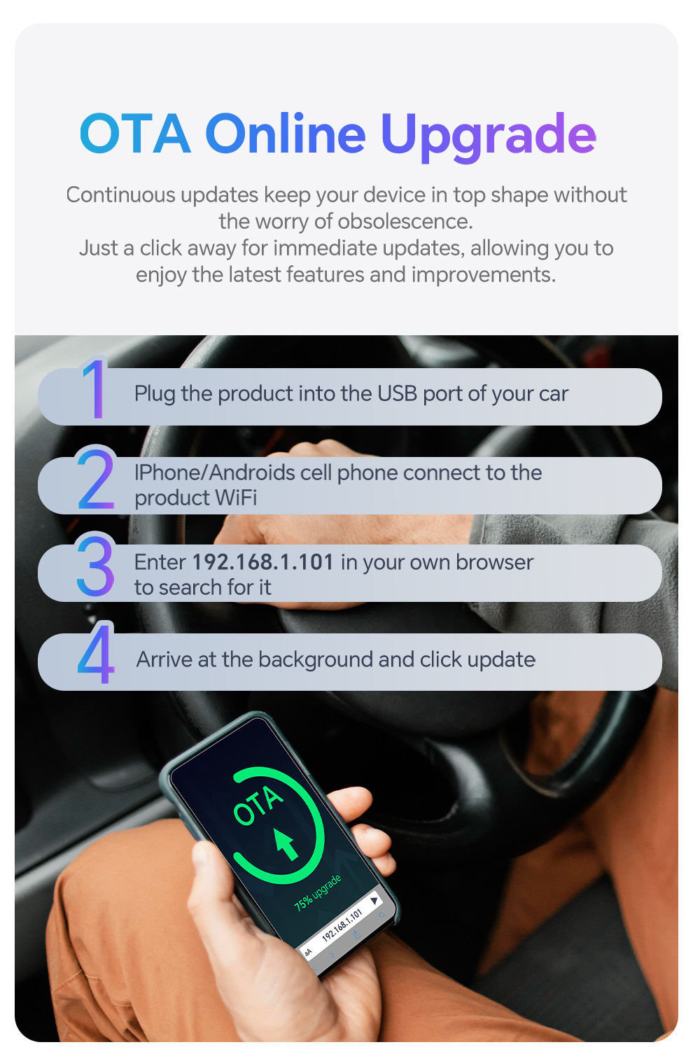 2-in-1 Wireless Carplay/Android Auto Adapter for Car-Machine Connectivity, Wired to Wireless Box, Cross-Border
