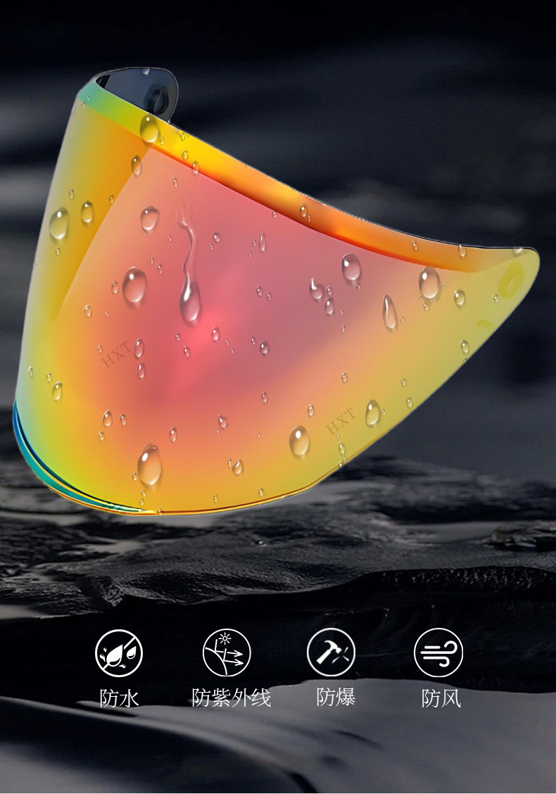 Of626 Motorcycle Helmet Lens Is Compatible with the Of626 Three-Quarter Helmet, Featuring Anti-Fog and Full-Face Protection, Sunshade, and Wind Protection