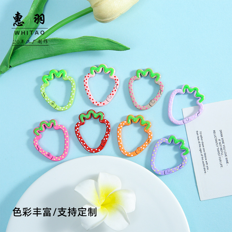 New Strawberry Spring Buckle Keychain Accessories Handmade DIY Materials Lanyard Hanging Buckle Bag Doll Accessories Wholesale New Strawberry Spring Buckle Keychain Accessories Handmade DIY Materials Lanyard Hanging Buckle Bag Doll Accessories Wholesale