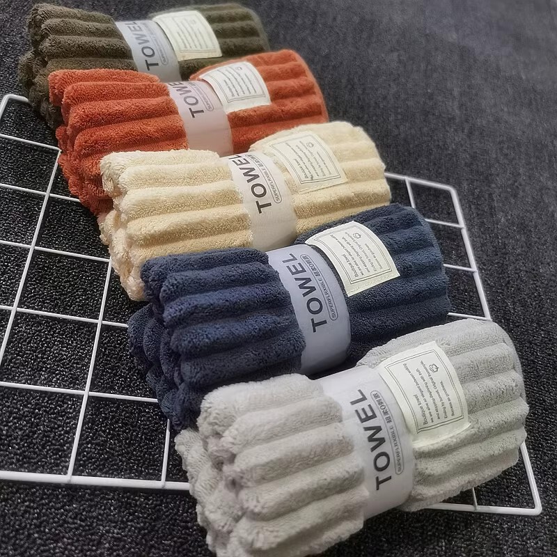Household Cloud-Like Velvet Towel and Bath Towel Set Soft and Thickened Coral Velvet That Absorbs Water and Is Not Easy to Shed Lint Wholesale Quick-Drying