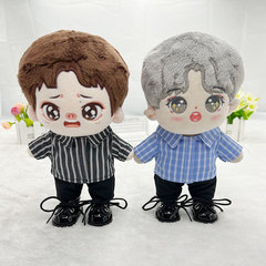 10cm 20cm Baby Clothing Striped Shirt Doll Toy Clothes 15cm Cotton Doll Checkered Shirt