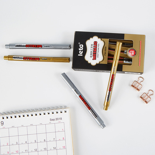 Lotto Metallic Craft Pen Gold and Silver Marker DIY Greeting Card Signature Water-Based Paint Marker Pen Batch