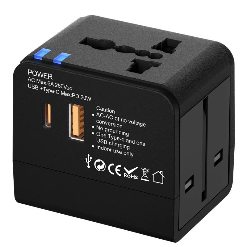 PD20W charging conversion plug multi -country travel plug global conversion socket wireless European rules and regulations conversion