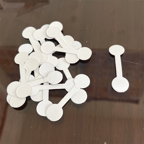 One hundred white self-adhesive round head labels mini customizable folding ring stickers cultural self-adhesive stickers