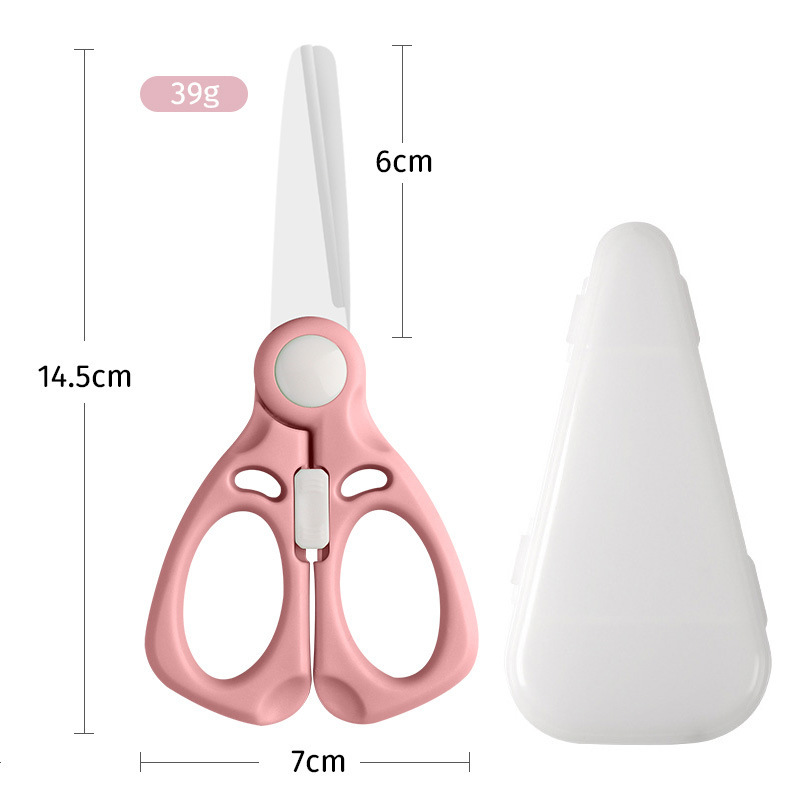 tijeras de cerámica para bebés tijeras de cerámica para bebés tijeras de alimentos portátiles tijeras de carne tijeras de alimentos al por mayor