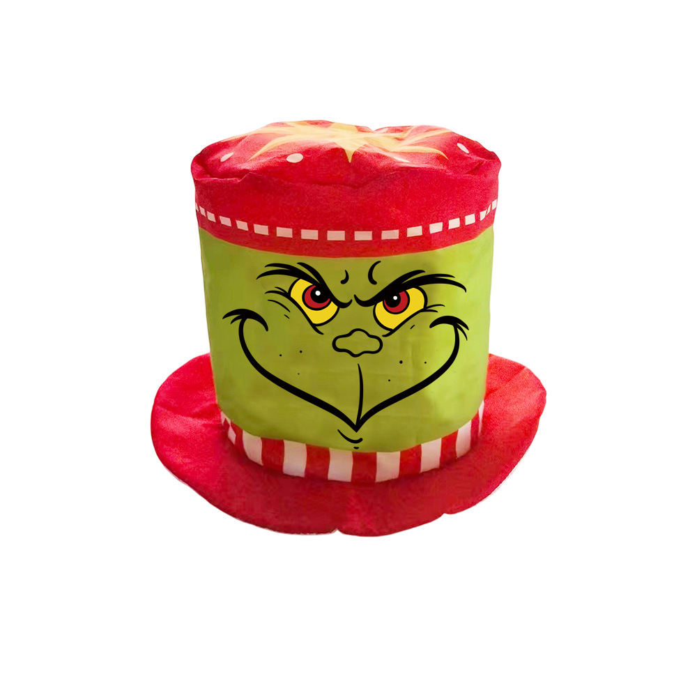 Nuevo sombrero de Navidad transfronterizo de EE.UU. Tío Sam sombrero navideño accesorios de decoración de dibujos animados para niños sombrero alto sombrero superior image 8