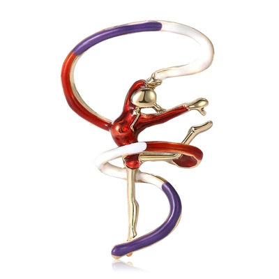 Alloy Enamel Gymnastics Girl's | Yaxa sancaqları