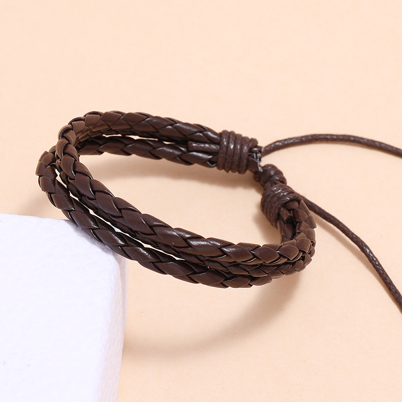 Fashion woven leather bracelet wholesale