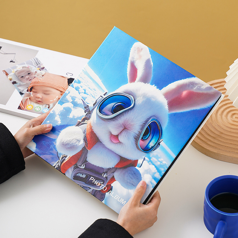 창조적 인 3 차원 사진 앨범 기념품 책 대용량 가족은 DIY 붙여 넣기 5 인치 6 인치 사진 앨범 필름 자체 접착 포켓이 될 수 있습니다.