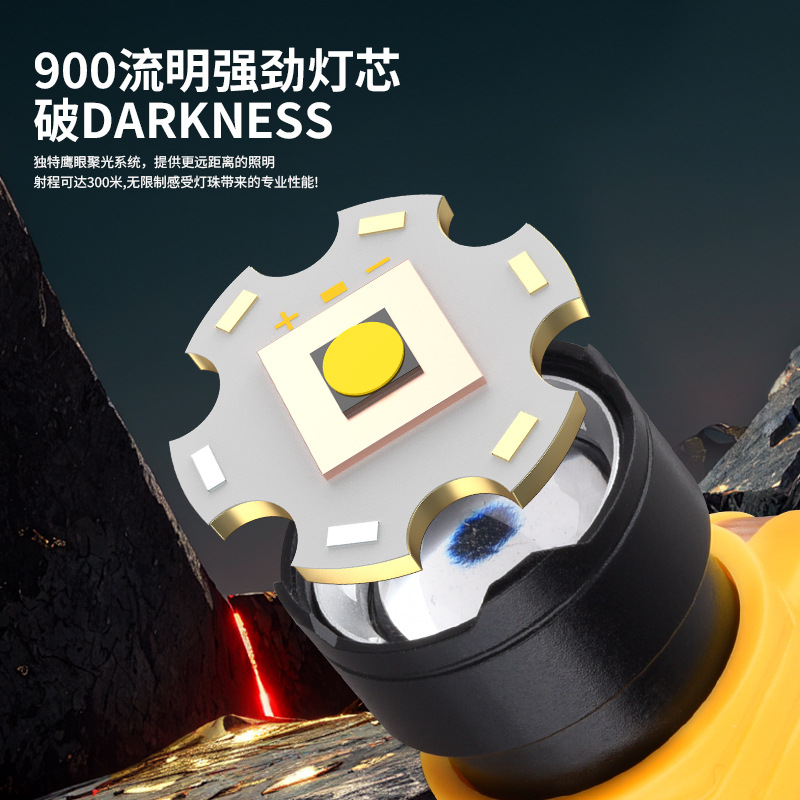Luz transfronteriza de luz fuerte inducción ajustable de cinco velocidades lámpara de clip de sombrero desmontable luz de alta potencia luz de luz remota al aire libre