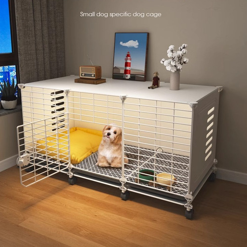 Small Dog Crate, Home Indoor Dog Bed and Toilet Combo, Winter Warmth Dog Fence, Suitable for Teddy and Bichon Dogs