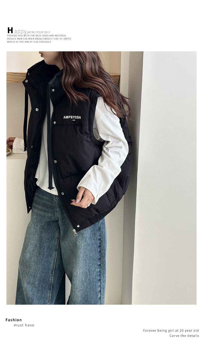 Abnehmbare Ärmel, Männer und Frauen, dickes Winterdesign, Unterhemdweste, für lässige Paare, Daunenjacke aus Baumwolle_voghion.com