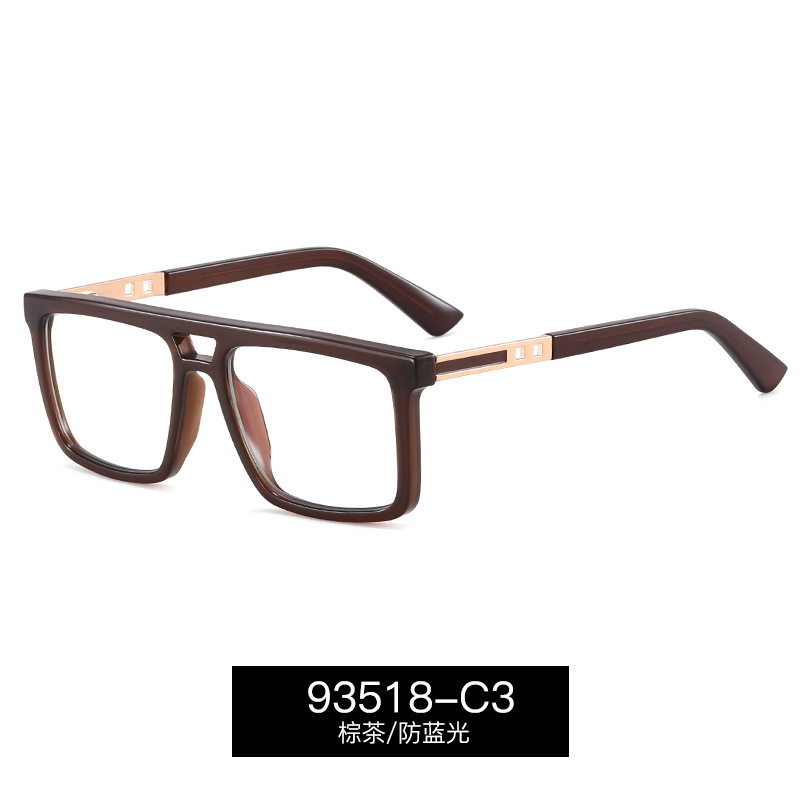 93518 gafas ultraligeras de comercio exterior transfronterizo tendencia de marco completo de los hombres gafas lisas simples gafas de luz anti-azul