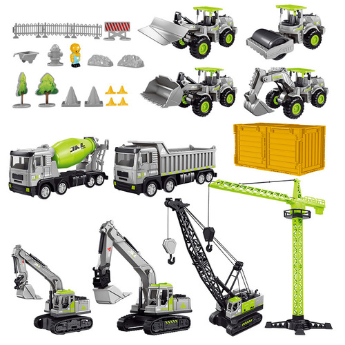 Simulation engineering vehicle toy car wholesale imitation alloy inertia engineering excavation sliding bulldozer stall cross-border toys