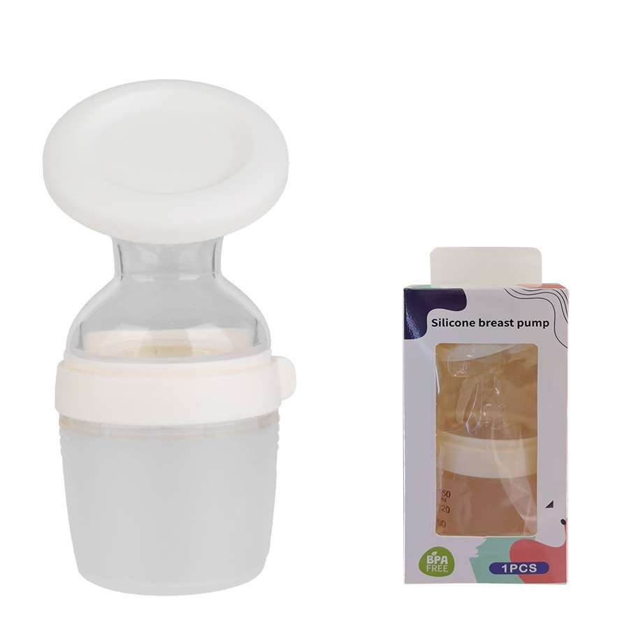 Exactor de leche de silicona completo, colector de leche de boca ancha, colector de leche manual para mujeres embarazadas, colector de leche materna con tapa al por mayor