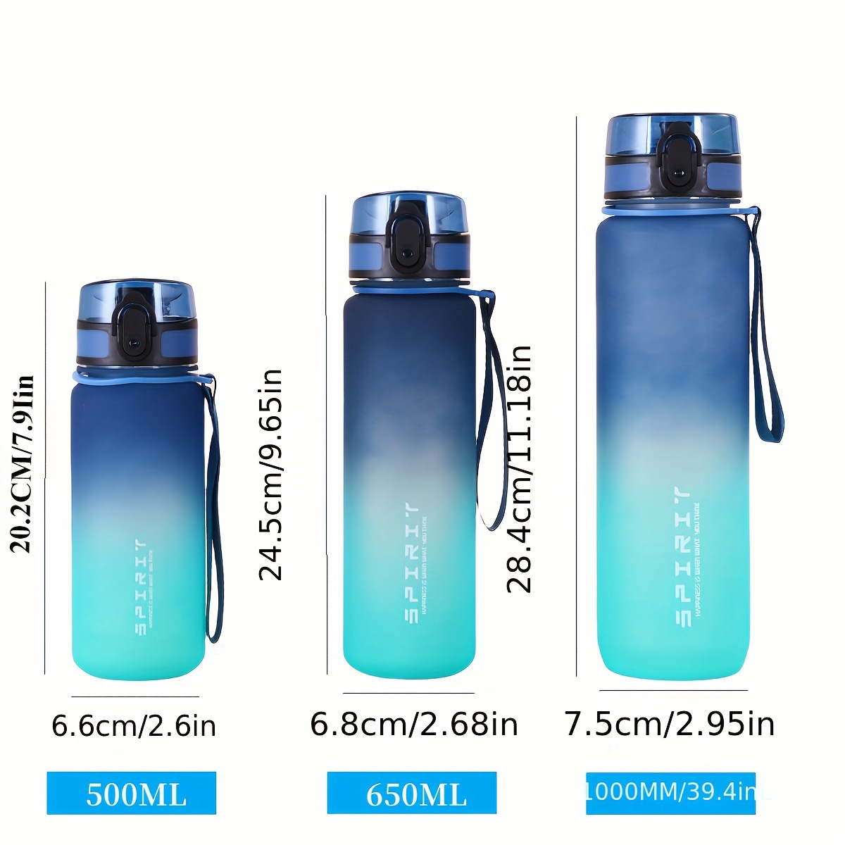 Tritan Large-Capacity Sports Water Bottle, High Temperature Resistant, Portable, Suitable for School, Camping, Anti-Drop Plastic Fitness Water Cup, Outdoor Style