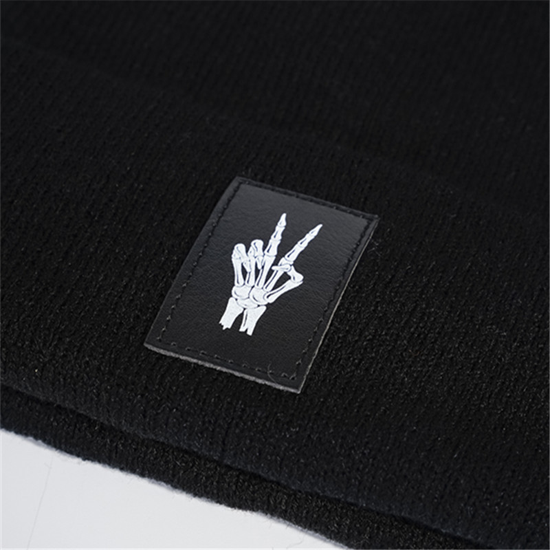 Halloween Ghost Claw Embroidery Knitted Pullover Wool Hat