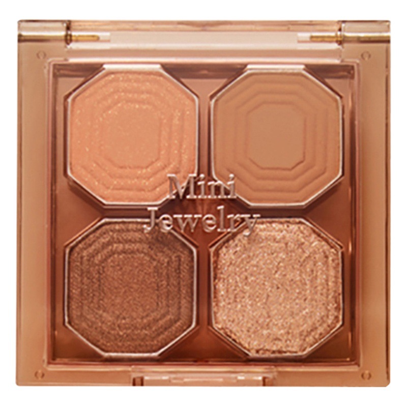 Gema brillante mini sombra de ojos de cuatro colores perla mate brillo lentejuelas estudiante barato portátil sombra de ojos placa sin maquillaje