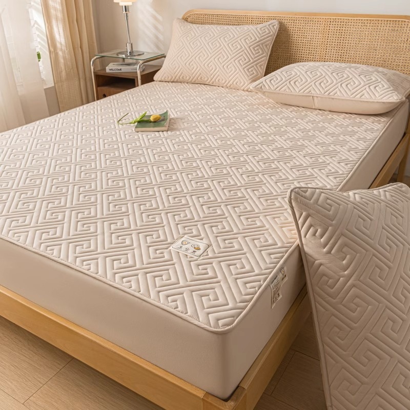 Sombrilla de cama impermeable con aislamiento de orina engrosada de una sola pieza, funda protectora de colchón Simmons, funda de cama todo incluido 2024 nuevas estaciones universales