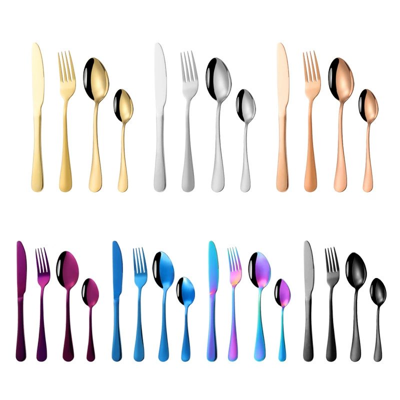 Tableware, set stainless steel, gift box, Amazon, 24 pieces, (Cross-border trading)