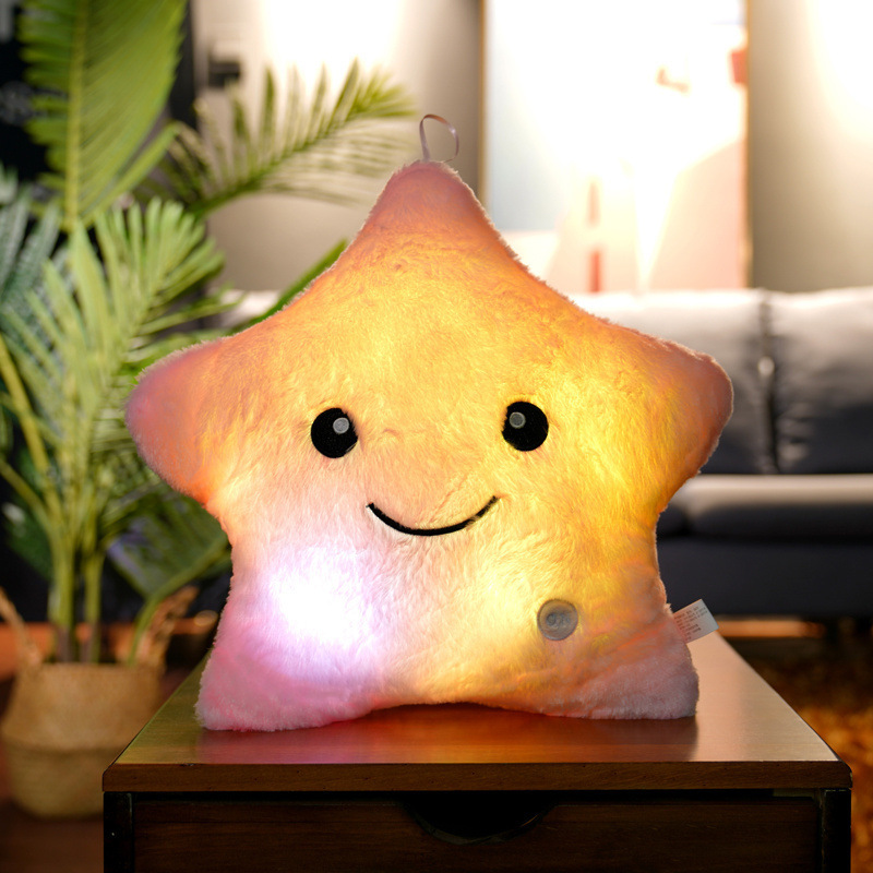越境創意led発光七色五芒星抱き枕バレンタインデープレゼント女の子プレゼントクッション玩具卸売り|undefined