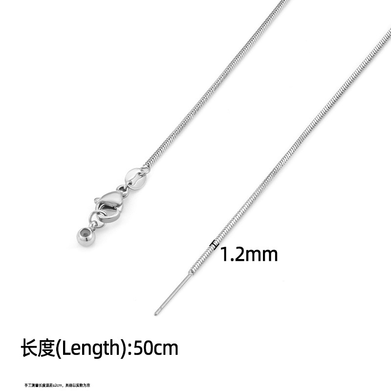 50 センチメートルチタン鋼ユニバーサルチェーン調節可能なチェーン diy ジュエリービーズペンダントアクセサリーステンレス鋼のネックレス男性と女性のチェーン|undefined