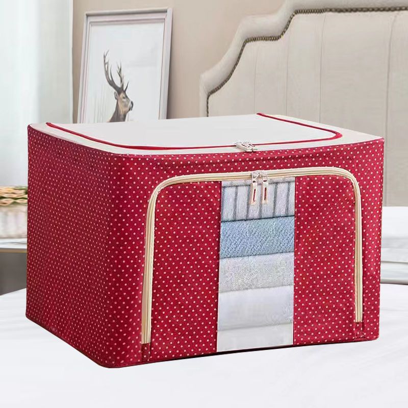 La nueva caja de almacenamiento para el hogar con ventana transparente plegable engrosada de gran capacidad abre el almacenamiento de equipaje antes de abrir la caja de almacenamiento de ropa