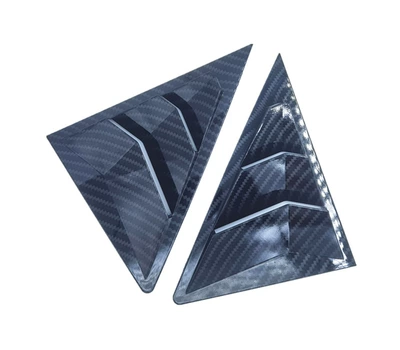 Suitable for Toyota Reiz 10-17 Models, Rear Triangle Window Air Vent Louver Exterior Decoration, Mustang Style Modification (Şüşə kənarı xromları/moldingləri) - ruizhi-10-17-style-blinds