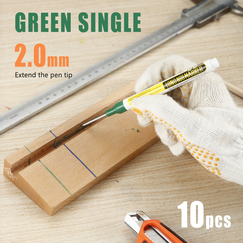 Marcador de cabeza larga de 30mm Marcador especial para decoración Marcador para carpintería Agujero profundo Marcador de cabeza larga Pluma a base de aceite al por mayor