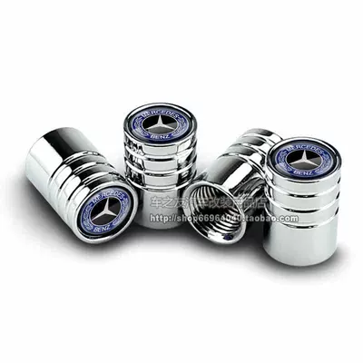Valve Caps, Metal Gla – valve - classic-model-blue-wheat-benz-silver-4-pieces