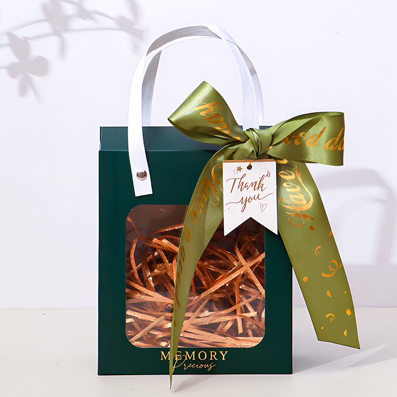 Nuevo bolso de ventana personalizado de alta gama regalo de cumpleaños bolsa de regalo bolsa de papel boda boda compañero de mano bolsa de regalo