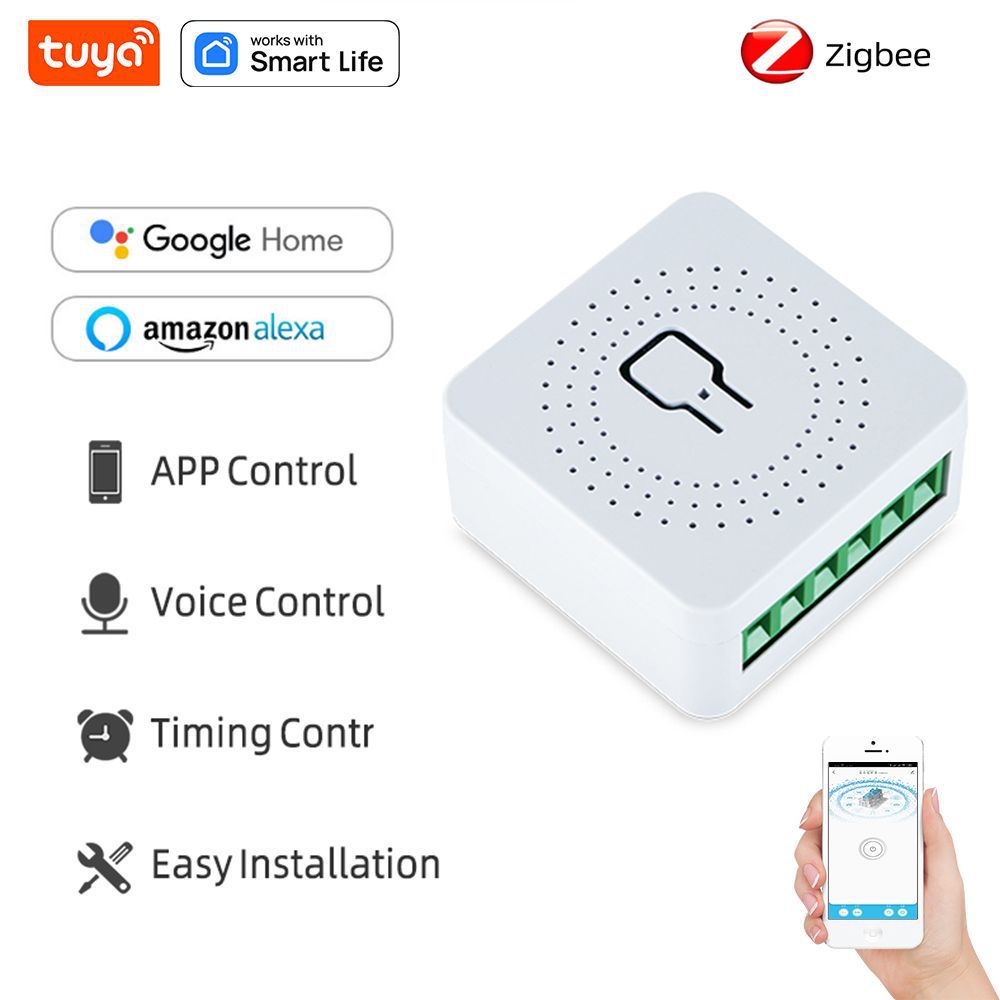 涂鸦ZigBee智能开关智能家居暗藏式通断器Alexa语音WiFi通断器