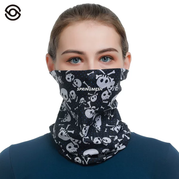Sun Protection Mask, Cycling Face Mask, Motorcycle Head Scarf, Skull Seamless Magic Headscarf