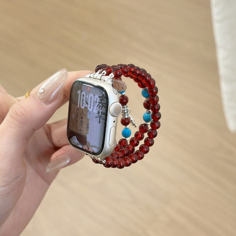 Suitable for Iwatch11 Watch Strap, Apple S11 Watch, Applewatch9 Double Beaded S10/S9 New S8 Wristband