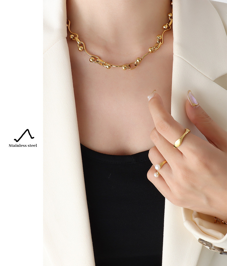 Basic Geometric Titanium Steel Pendant Necklace Stainless Steel Necklaces