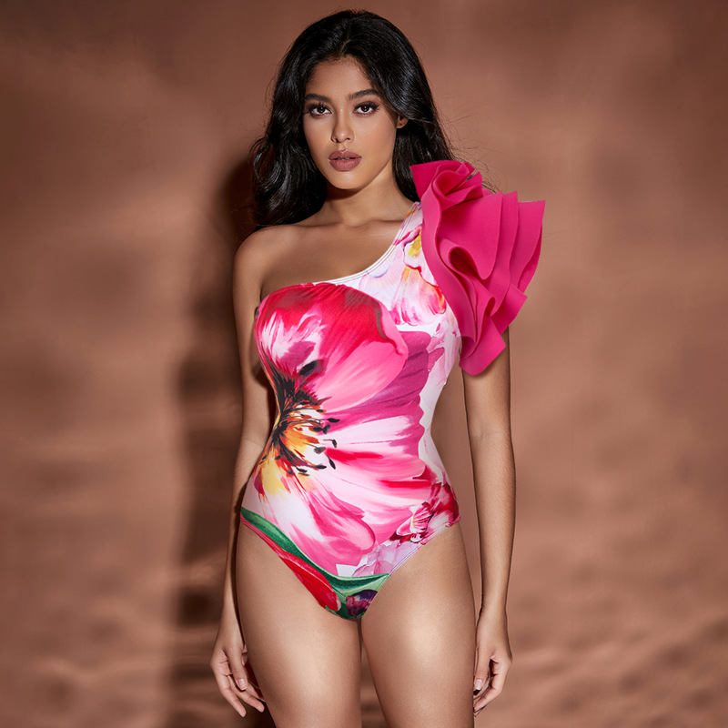 Women's Elegant Flower 2 Pieces Set One Piece Swimwear display picture 4