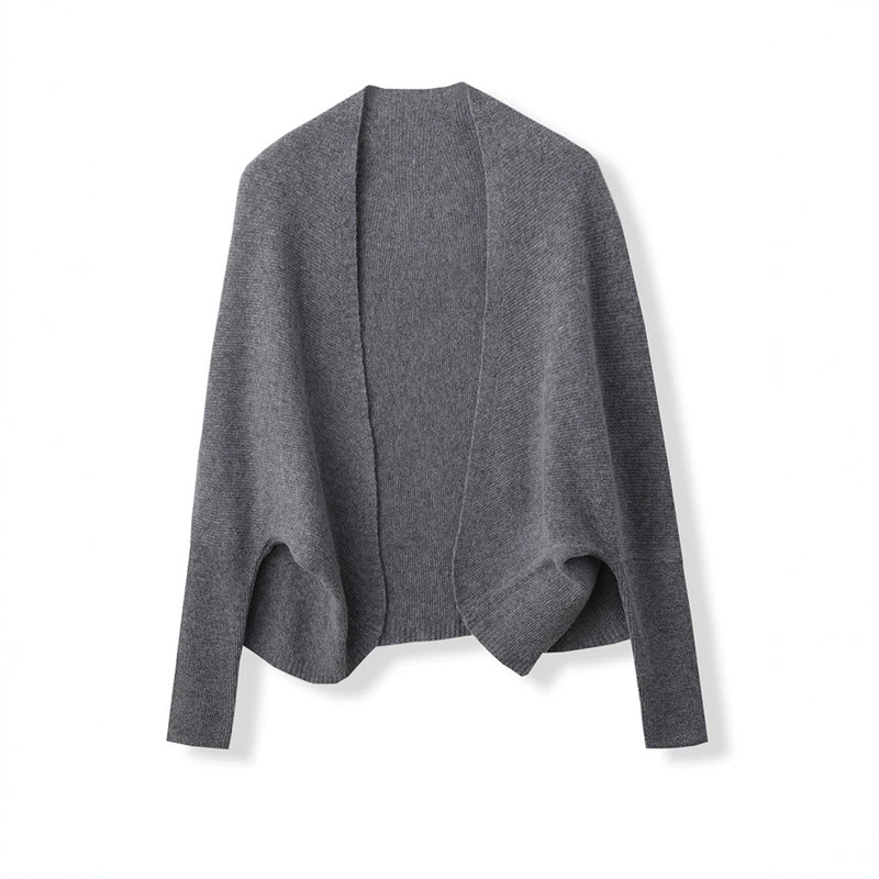Casual Old Money Style Wool Knit Cardigan for Women, Early Autumn Thin Long-Sleeve Small Cardigan Top, Layered Sweater, Cross-Border