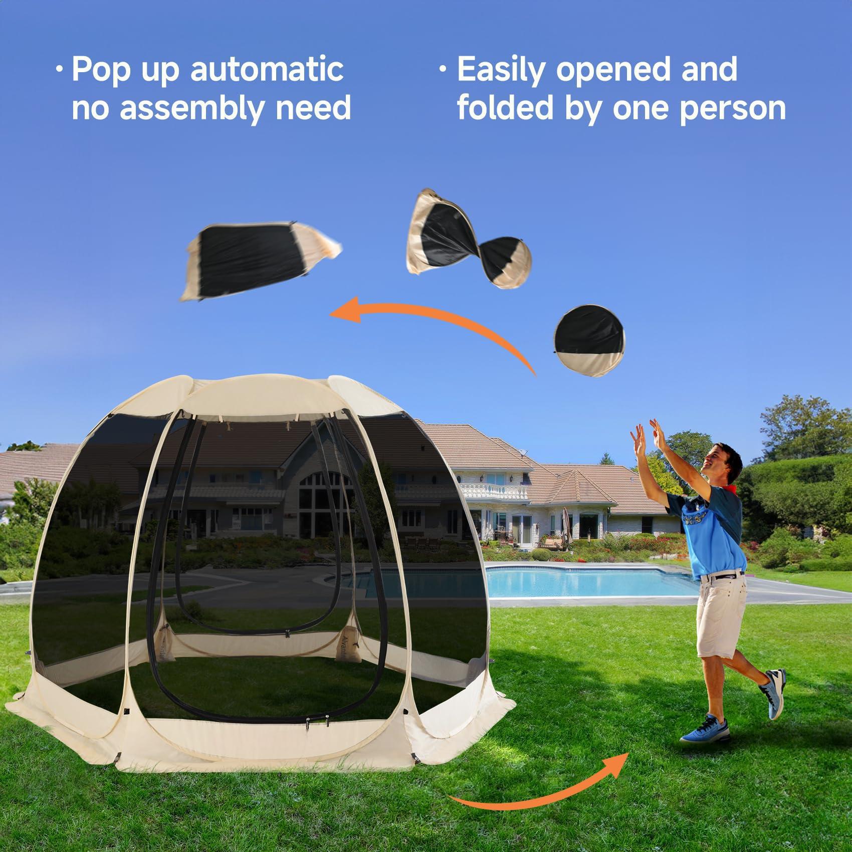 Camping Mosquito-Proof Tent, Outdoor Sunshade, Panoramic Mesh Mosquito-Proof Tent, Camping Barbecue Portable Canopy