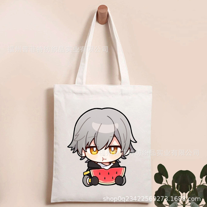 Honkai: colapso Star Railins: Star Dome ferrocarril impreso bolsa de lona bolsa plegable bolsa de compras portátil